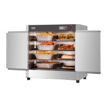 VEVOR Hot Box Food Warmer Armadio Riscaldante per Concessioni a 4 Ripiani