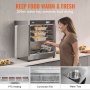 VEVOR Hot Box Food Warmer Armadio Riscaldante per Concessioni a 5 Ripiani