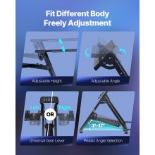 VEVOR Supporto per Volante da Corsa Pieghevole Regolabile, Compatibile con Logitech G923, G920, G29, G27, Thrustmaster T300RS TX F458, T500RS, T3PA-PRO (F1/GT), Pedali NON Inclusi