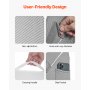 VEVOR Cuscino a Cuneo per Dormire Set 3 Cuscino a Cuneo per Letto Bianco Grigio