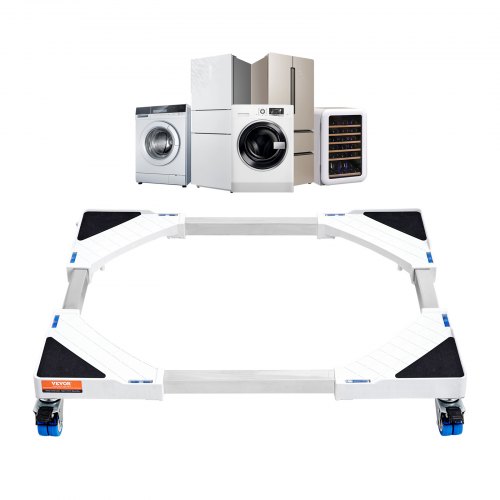 VEVOR Mini Frigo Piedistallo Universale per Lavanderia, Regolabile con Ruote Lisce, Piedistallo per Lavatrice Base Multifunzionale per Lavatrice E Asciugatrice, 15"-24,2" W Espandibile