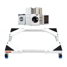 VEVOR Mini Frigo Piedistallo Universale per Lavanderia, Regolabile con Ruote Lisce, Piedistallo per Lavatrice Base Multifunzionale per Lavatrice E Asciugatrice, 15"-24,2" W Espandibile