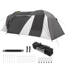 VEVOR Tenda da Campeggio con Garage Moto 480x245x185 cm Poliestere Impermeabile