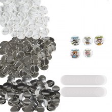 VEVOR Macchina per Bottoni macchina per spille Bottoni Badge Spille Personalizzate per Punzonatrice Diametro 32mm 500Pz ; Macchina non inclusa