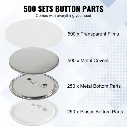 WedDecor Bottoni a pressione bianchi con design da 15 mm, in metallo resistente, senza nichel, 4 parti, per lavori in pelle, giacche, borse, cinghie, jeans, riparazione vestiti, confezione da 100