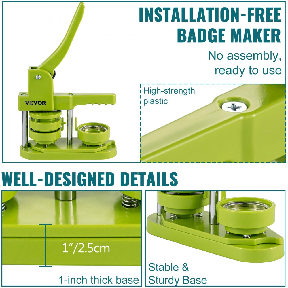 Vevor Macchina Da Stampa Per Badge 44 Mm Macchina Per La Produzione Di Badge