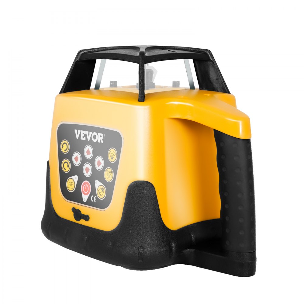 VEVOR Rotary Laser Level Kit, Red Beam 300m Range Slope Adjustable 360-Degree Spinning Self Leveling, Flexible Scanning Angle & IP54 Waterproof, Accurate with Remote Control Receiver Carrying Case