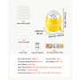 VEVOR Macchina Piccola per Creazione Spille in Plastica 58 mm, Pressa per Spille con 50 Componenti e Carta Motivi Prestampati, Taglierina Circolare, per Fai Da Te Personalizzati e Regali di Compleanno