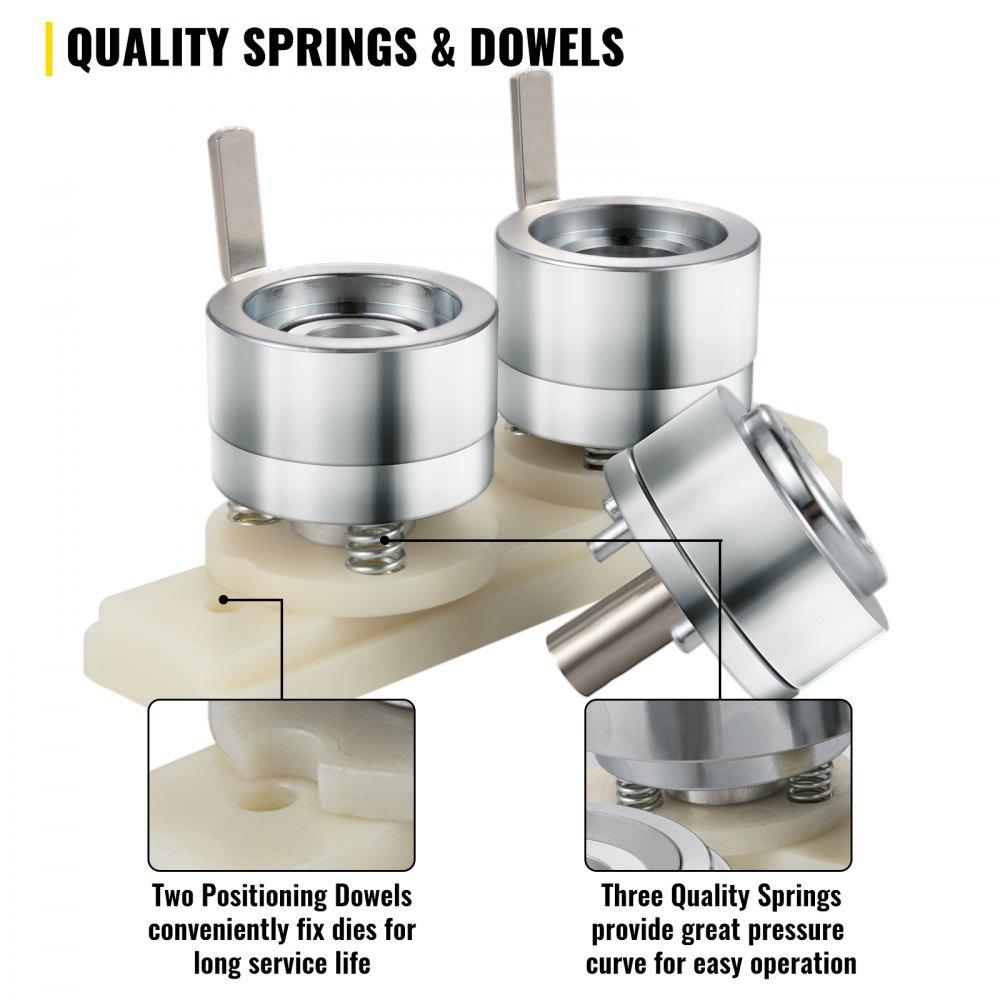 Vevor Stampo Per Punzonatura Per Badge Con Bottone Rotondo 25mm Stampo Per Badge