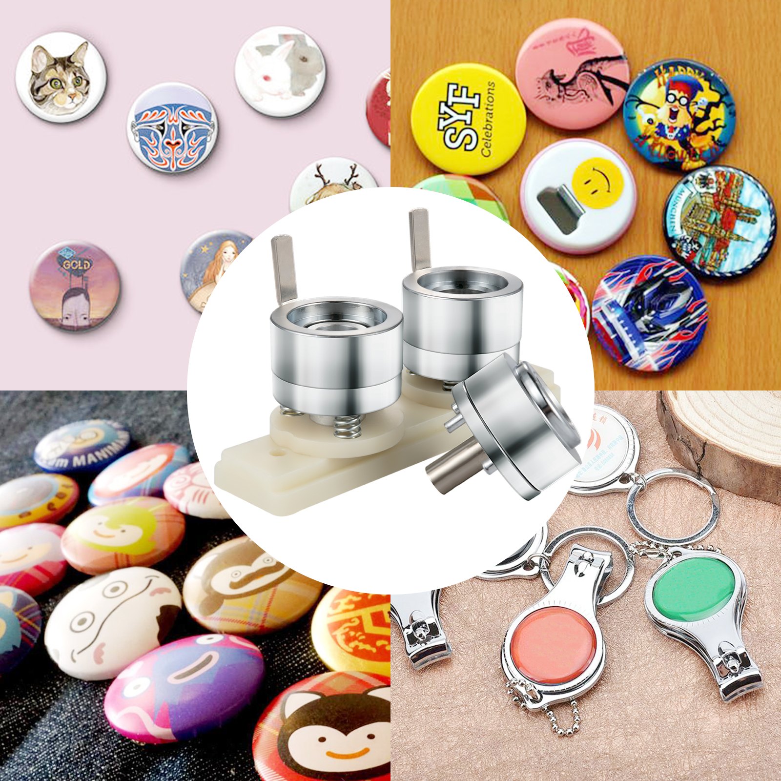 Vevor Stampo Per Punzonatura Per Badge Con Bottone Rotondo 25mm Stampo Per Badge