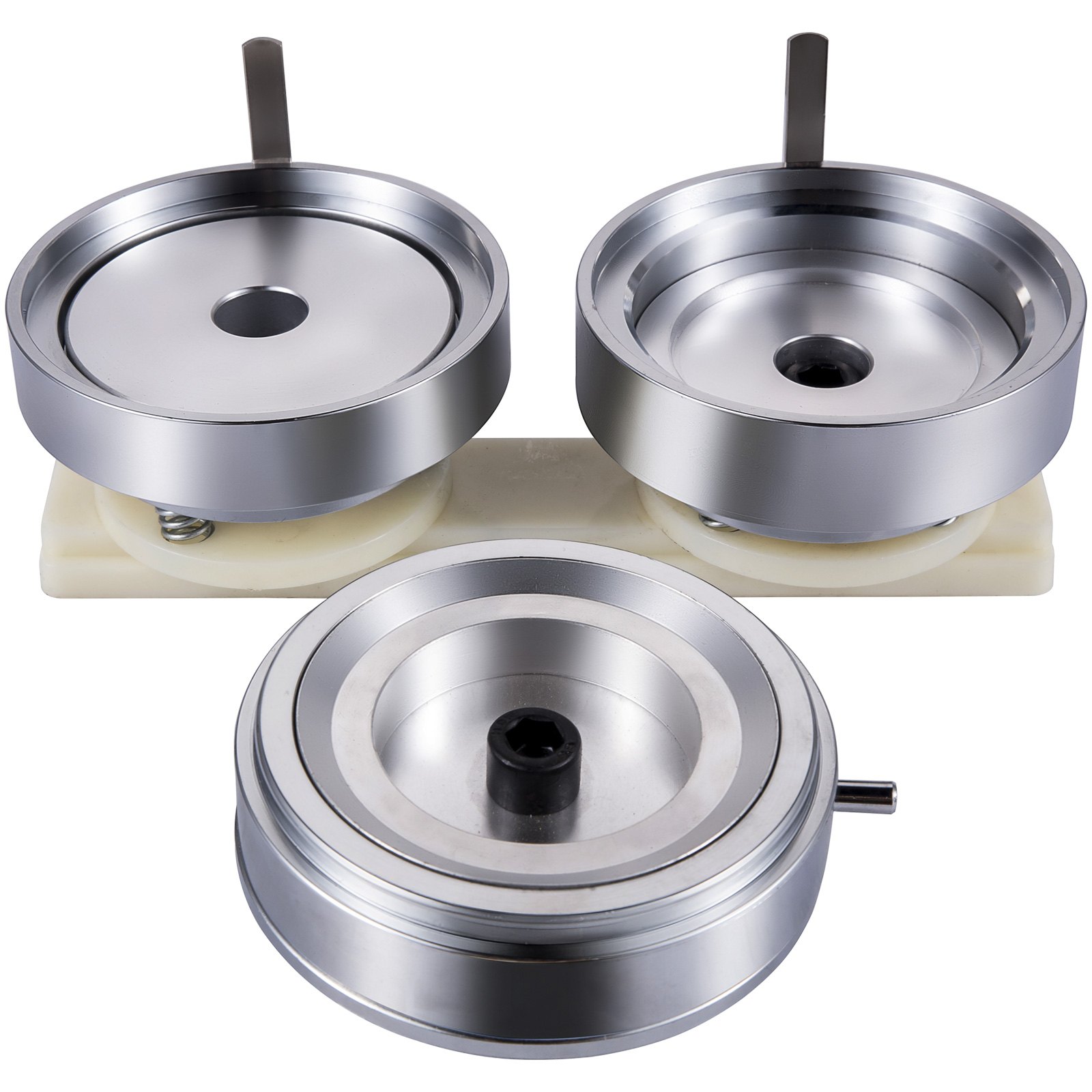 VEVOR macchina per spille Macchina per Badge con Bottone Rotondo 75mm Stampo per Punzonatura Badge per la realizzazione di badge Fai da te Articoli