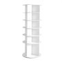 VEVOR 6 Tiers Rotating Shoe Rack Tower, 360° Spinning Shoe Rack, Revolving Storage Round Carousel Display, Freestanding Lazy Susan Organizer Display for Bedroom, Living Room, Entryway, Closet, White
