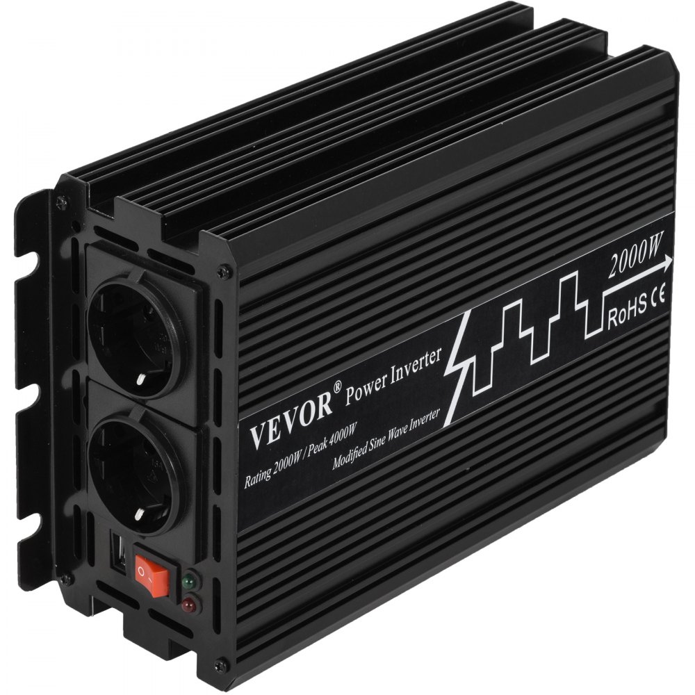 Inverter Di Potenza 2000w Per Auto Da 12v Dc A 230v Ac Potenza Di Picco 4000w