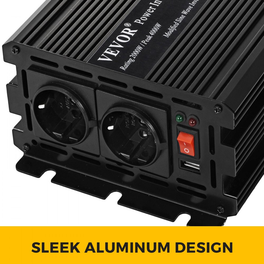 Inverter Di Potenza 2000w Per Auto Da 12v Dc A 230v Ac Potenza Di Picco 4000w