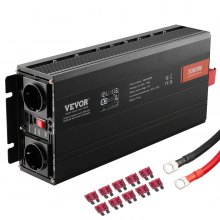 VEVOR Convertitore Onda Sinusoidale 3000W DC 12V AC 230V Display LCD Convertitore di Potenza con 3 Prese AC 2 Porte USB 1 Porta Type-C 10 Fusibili di Ricambio per Grandi Elettrodomestici