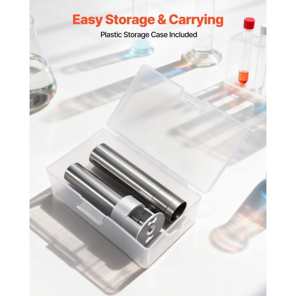 VEVOR Rotore per Viscosimetro Rotativo 0# 1-80 cP, Rotore 0# Acciaio Inox con Custodia, Accessori per Viscometri Digitali da Laboratorio NDJ-5S NDJ-8S SNB-2T e LVDV-2T, Liquidi Newton Bassa Viscosità