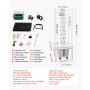 VEVOR Torre Idroponica a 9 Livelli con 45 Capsule, Lampada LED per Crescita, Controllo App e Ruote, Giardino Verticale per Coltivazione Idroponica da Interno con Serbatoio e Pompa, per Aromi Frutti