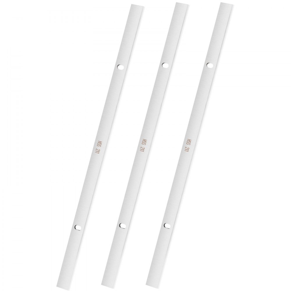 VEVOR Set di Lame 3 Pezzi per Pialla a Filo Spessore di Legno da Banco in HSS 33cm, Set Lame da 3 Pezzi per Pialla Filo Spessore di Legno da Banco in Acciaio 32-33cm, Lame per Pialla in Materiale HSS