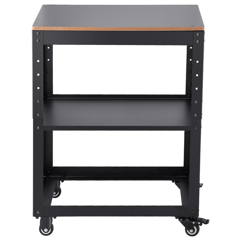 VEVOR Supporto per Pialla a Filo Spessore di Legno Capacità Carico Max. 45kg 4 Ruote, Supporto con Ripiano di Lavoro 3 Livelli 4 Rotelle per Pialla a Spessore Utensili di Falegname da Garage Officina