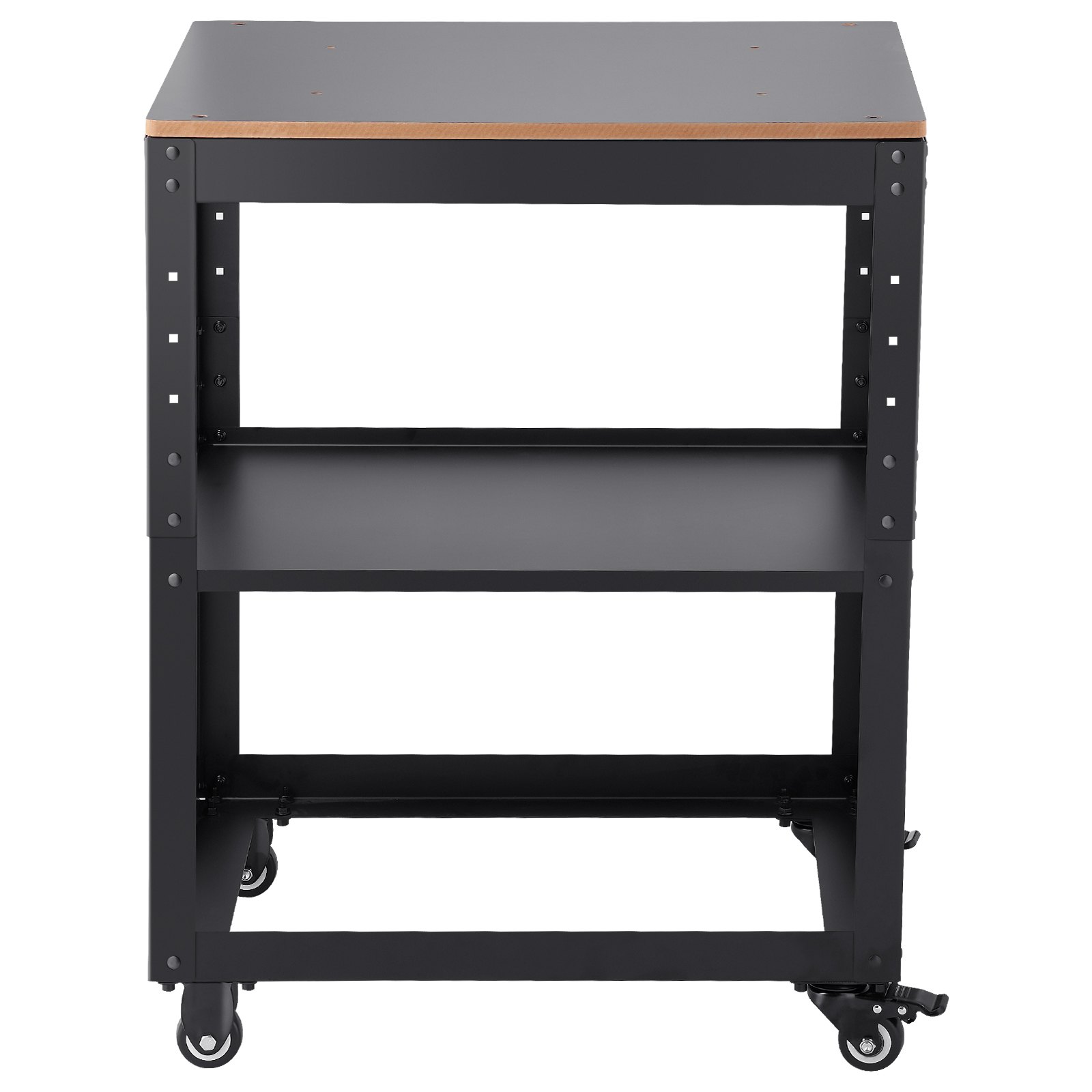 VEVOR Supporto per Pialla a Filo Spessore di Legno Capacità Carico Max. 45kg 4 Ruote, Supporto con Ripiano di Lavoro 3 Livelli 4 Rotelle per Pialla a Spessore Utensili di Falegname da Garage Officina