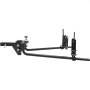 VEVOR trailer hitch 680 kg, towing device, load distribution coupling with 50 mm shaft, 58.7 mm ball, trailer stability control for load leveling, black powder-coated