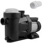 VEVOR Pompa ad Acqua a Pressione Potenza 1 HP / 750 W, Max. Portata 19200 L/H Pompa per Piscina con Cavo 1,5 m, Elettropompa Pompa Filtro Piscina Velocità da 3450 RPM per Interrato e Fuori Terra