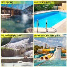 VEVOR Pompa ad Acqua a Pressione Potenza 1 HP / 750 W, Max. Portata 19200 L/H Pompa per Piscina con Cavo 1,5 m, Elettropompa Pompa Filtro Piscina Velocità da 3450 RPM per Interrato e Fuori Terra
