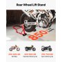 VEVOR Cavalletto Posteriore per Moto Carico max. 385kg Altezza Regolabile Rosso