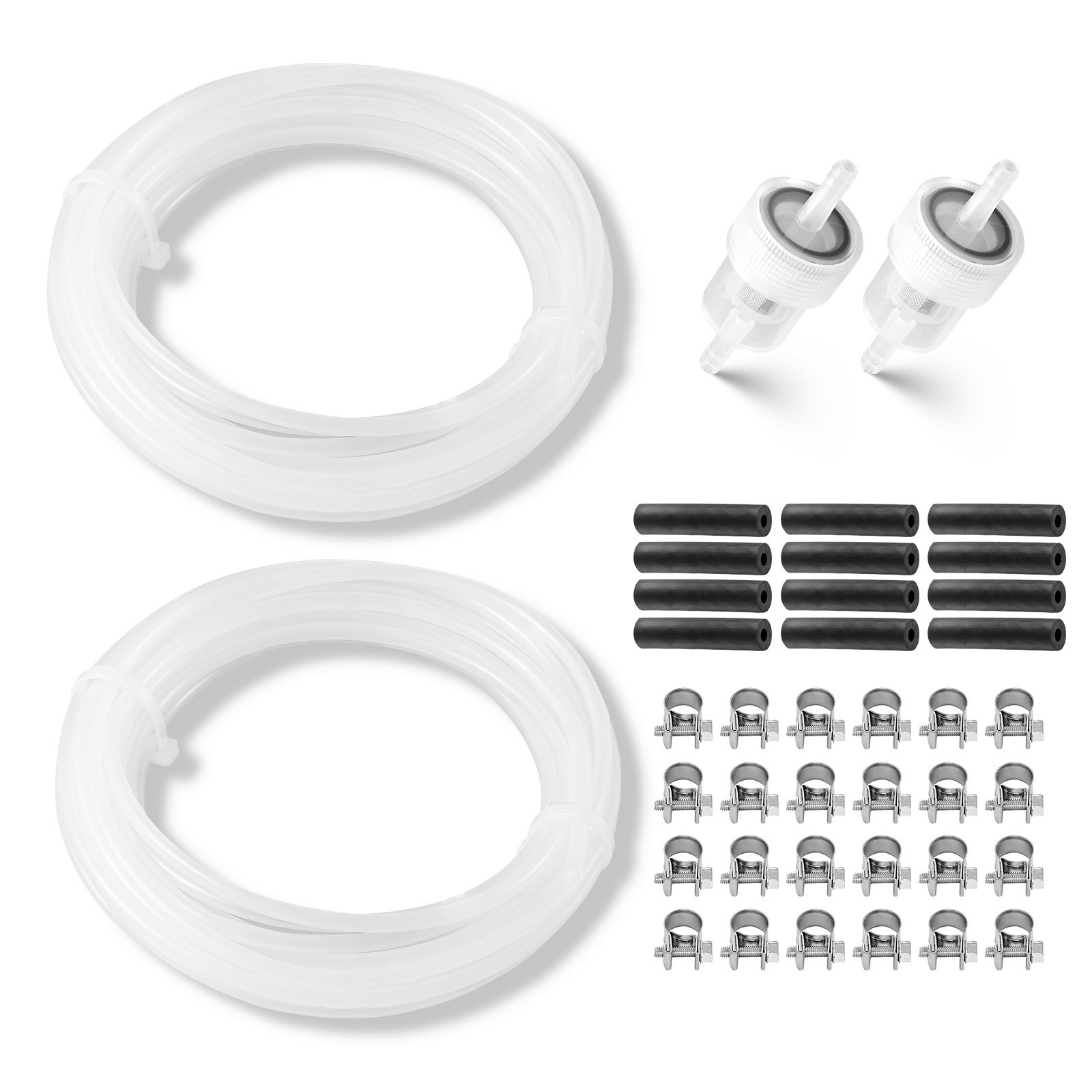 VEVOR Kit Tubo Carburante per Riscaldatore Diesel Lunghezza 5 m, Attrezzi per Parte di Ricambio per Riscaldatore da Parcheggio da 2 kW, 5 kW e 8 kW, Tubi, Filtri, Clip, Utensili Riscaldatori Auto