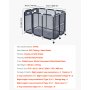 VEVOR Pool Storage Bin, c, Rolling Pool Float Storage Organizer with Side Pockets & Casters, Heavy Duty Plastic Frame, Poolside Toys Noodles Holder Mesh Basket for Swimming Pools