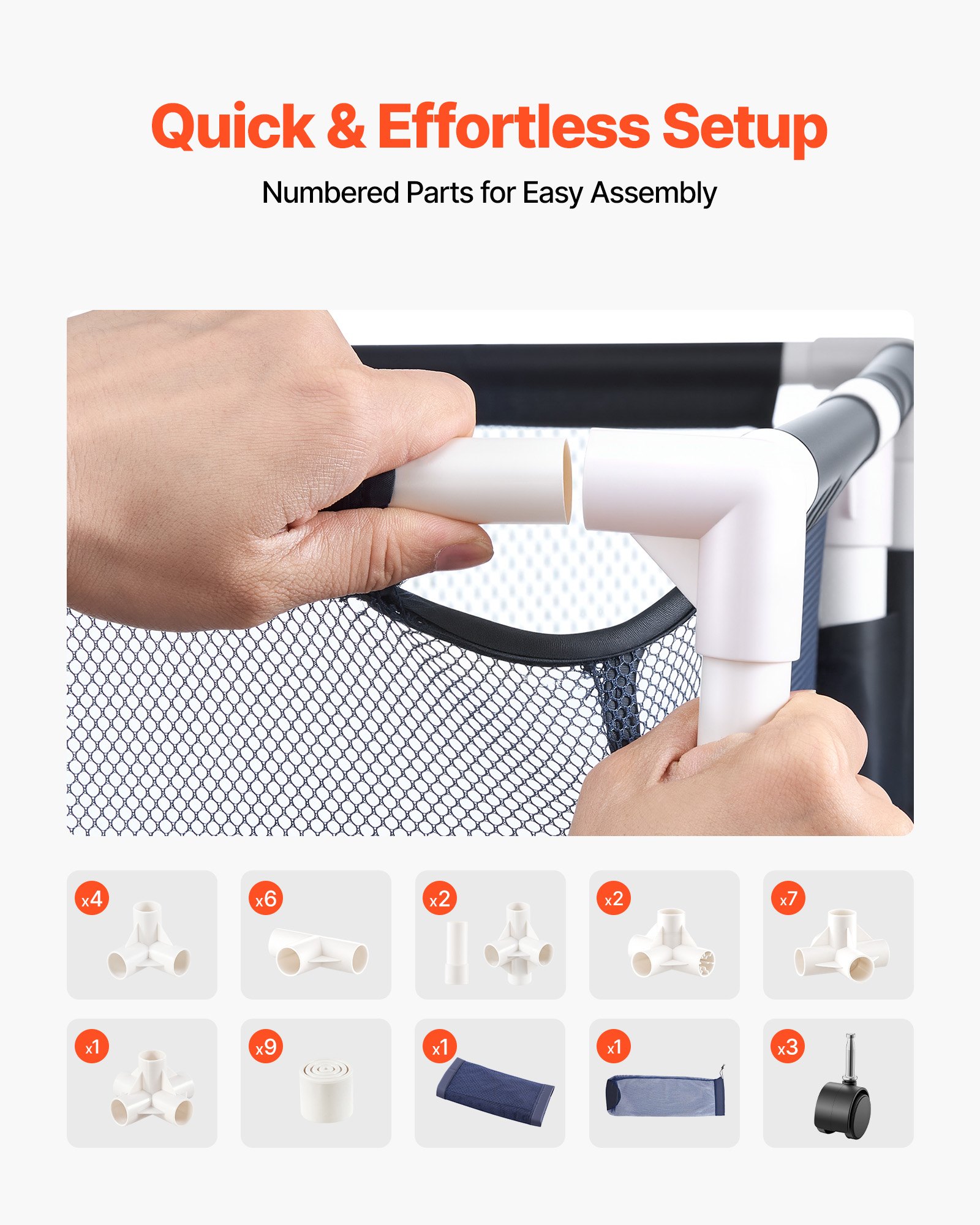 VEVOR Cestino Portaoggetti Galleggiante per Piscina 120x77x86,5 cm Contenitore Portaoggetti in Rete a Bordo di Piscina con Ruote per Galleggianti Giocattoli Attrezzatura, Telaio in Plastica