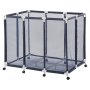 VEVOR Pool Storage Bin, 122 x 84 x 99 cm, Rolling Pool Float Storage Organizer with Casters, Durable Plastic Frame, Poolside Toys Noodles Holder, Breathable Mesh Basket for Swimming Pools