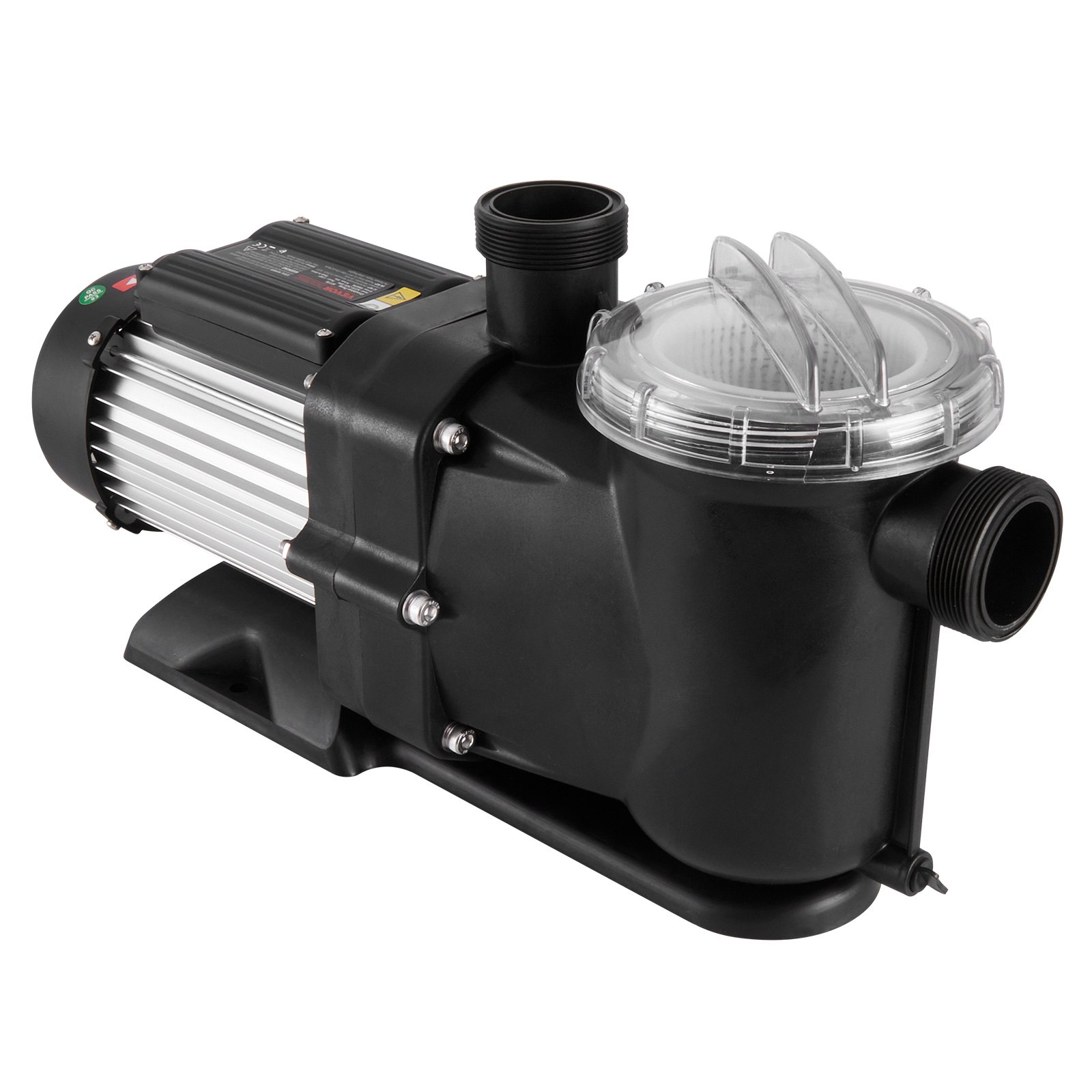 VEVOR Swimming Pool Pump 1.5 HP, 100 GPM max. flow rate, single-speed pool pump, 220 V, 2850 rpm, 15 m max. delivery head, filter pump with filter basket, for above-ground pools, hot tubs, spas