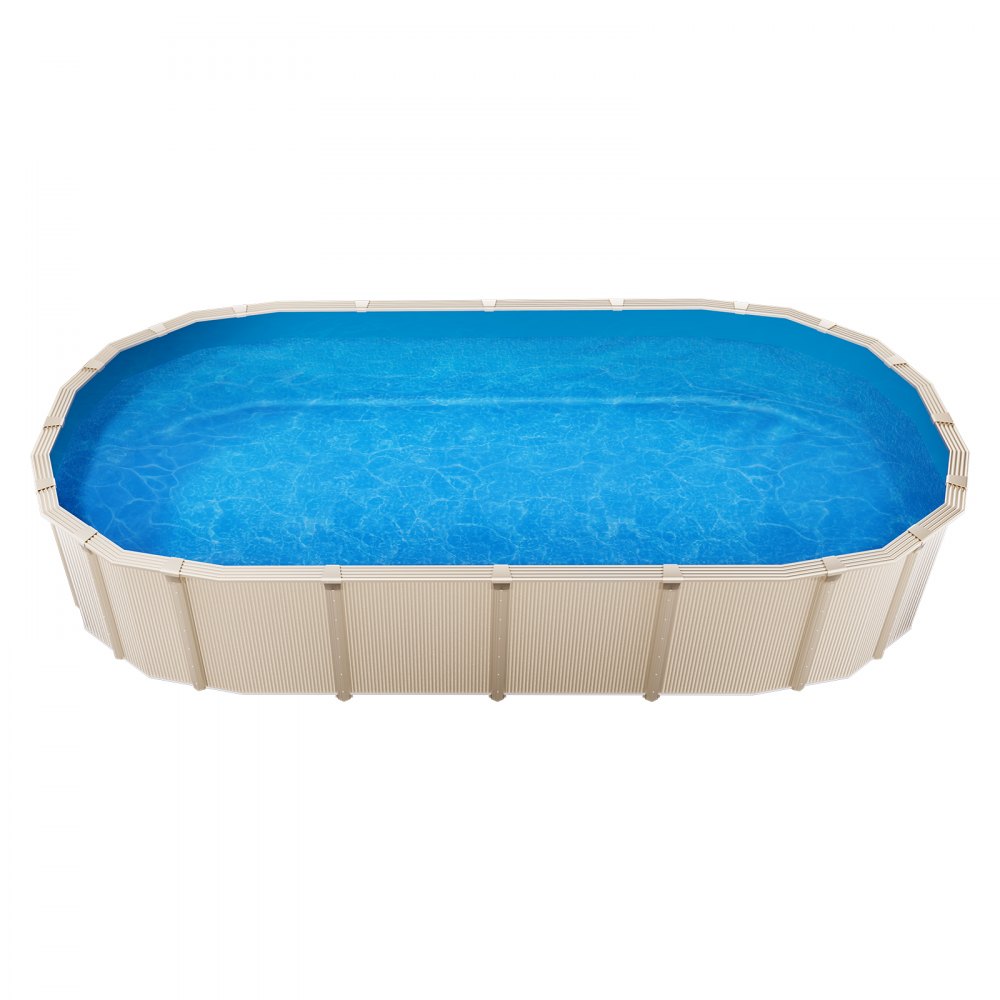 VEVOR Rivestimento per Piscina Ovale per Piscina 22 x 12,3 Piedi, Rivestimento Protezione per Pareti di Piscine Fuori Terra Altezza 52 Pollici Stile Unibead, Rivestimento Piscina in Materiale Vinile