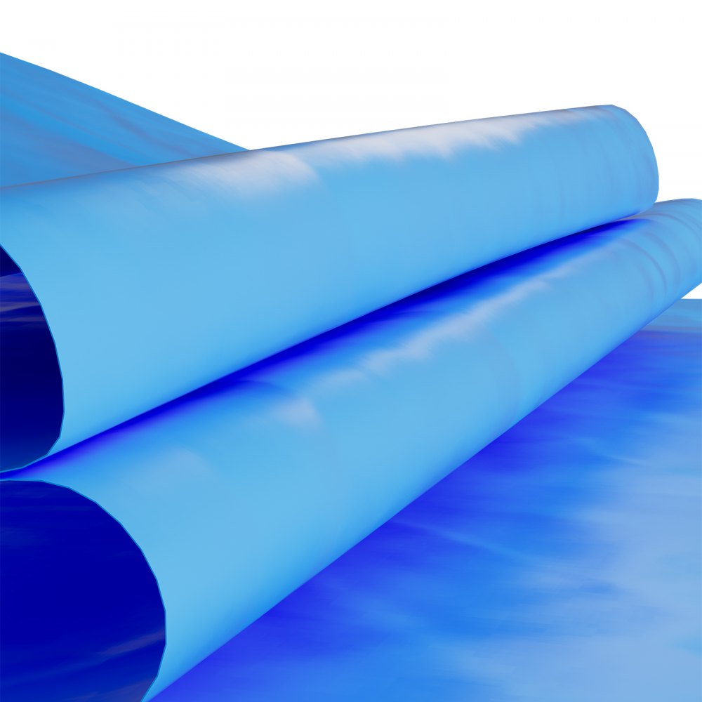 VEVOR Liner per Piscina Ovale 375 x 732 cm con Bordo a Incastro, Rivestimento Interno per Piscina Fuori Terra, Pellicola in Vinile Resistente, Altezza Parete 120 cm, con Toppe di Riparazione, Blu