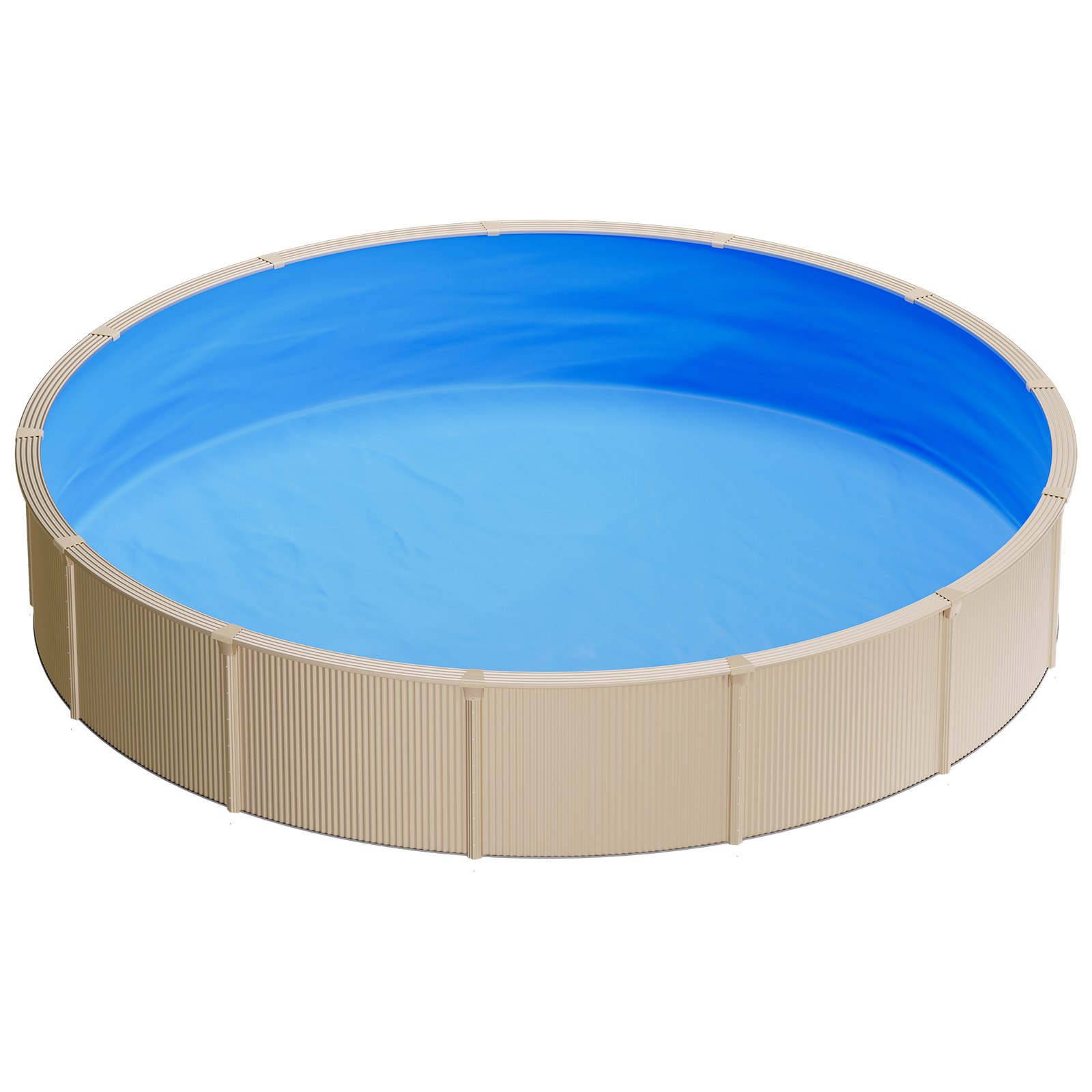 VEVOR Liner per Piscine Rotonde da 350,5 cm, Altezza Parete 90 cm, Rivestimento Interno per Piscina Fuori Terra con Bordo Sovrapposto, Pellicola in Vinile ad Alta Qualità con Toppe di Riparazione, Blu