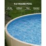 VEVOR Rivestimento per Piscina Rotonda per Piscina Diametro 11,5 Piedi, Rivestimento Protezione per Pareti di Piscine Fuori Terra 47 Pollici Stile Unibead, Rivestimento Piscina in Materiale Vinile