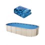 VEVOR Rivestimento per Piscina Forma Ovale per Piscina Dimensioni 15 x 30 Piedi, Rivestimento Protezione per Pareti di Piscine Fuori Terra Stile Sovrapposto, Rivestimento Piscina in Materiale Vinile
