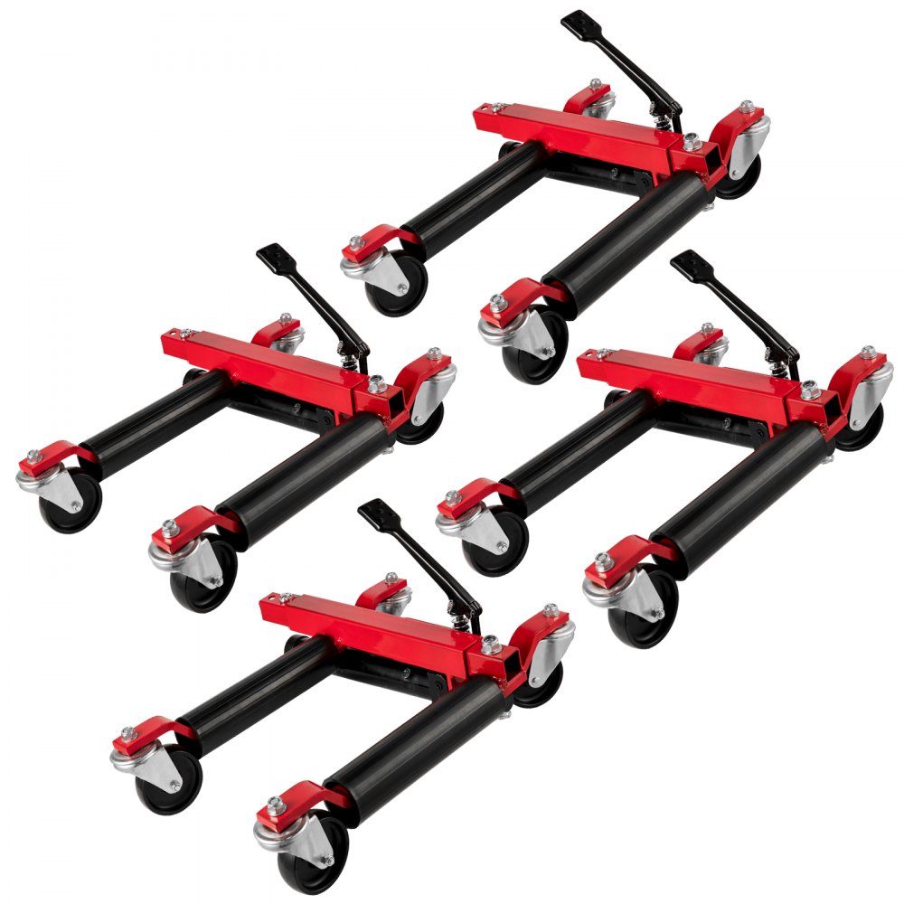 Vevor Carrelli Sposta Auto 4 Pezzi Carrello Posizionatore Per Parcheggio Veicoli
