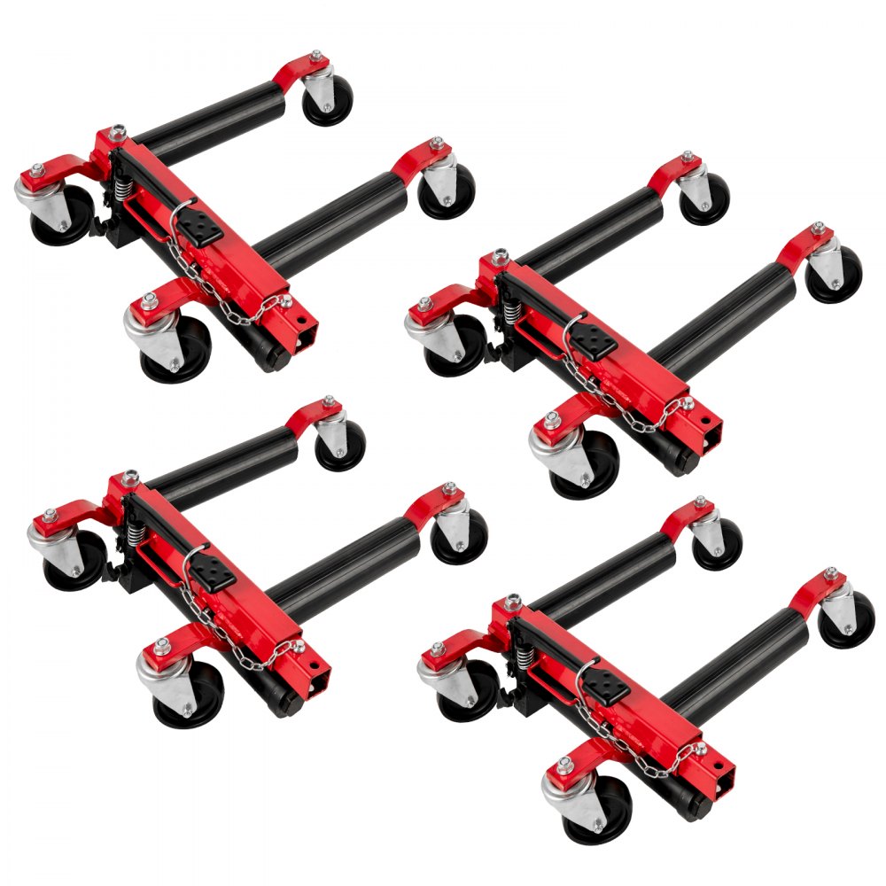 Vevor Carrelli Sposta Auto 4 Pezzi Carrello Posizionatore Per Parcheggio Veicoli