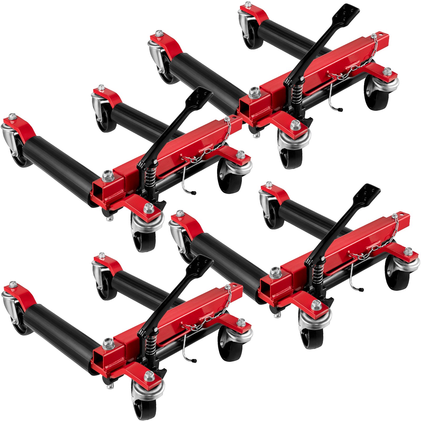 Vevor Carrelli Sposta Auto 4 Pezzi Carrello Posizionatore Per Parcheggio Veicoli