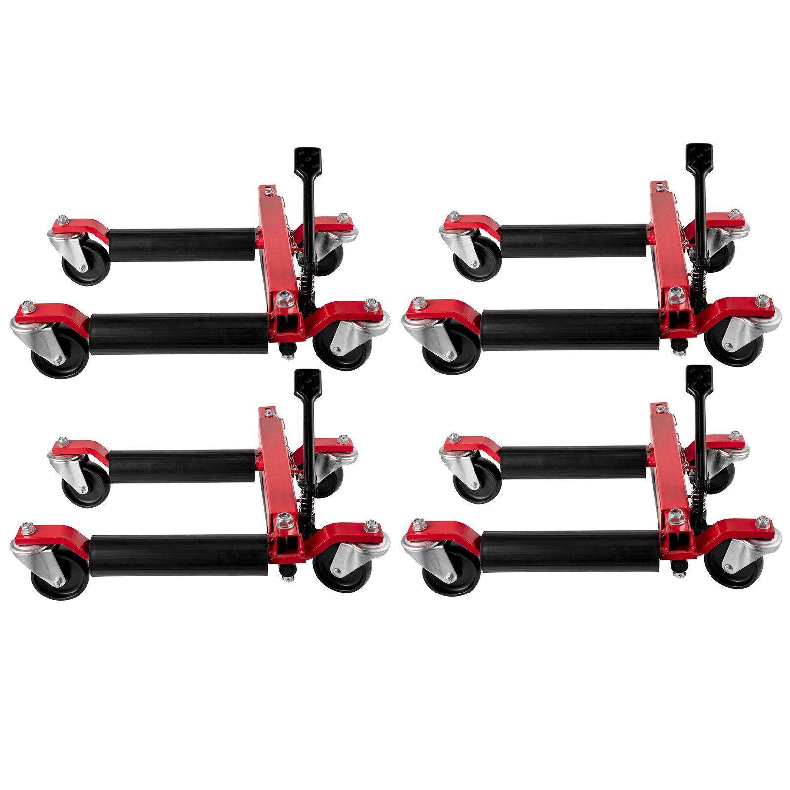 Vevor Carrelli Sposta Auto 4 Pezzi Carrello Posizionatore Per Parcheggio Veicoli