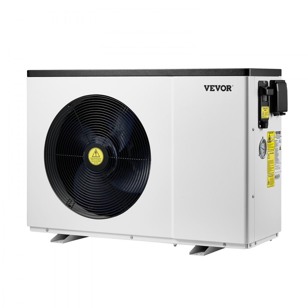 VEVOR Electric Pool Heat Pump, 2.51-11.38 kW Heating Capacity, Energy-Saving Variable Frequency Pool Heaters for 25-50 m³ Above Ground Pools, Heating and Cooling Pool Water Heater AC 220-240 V 50 Hz