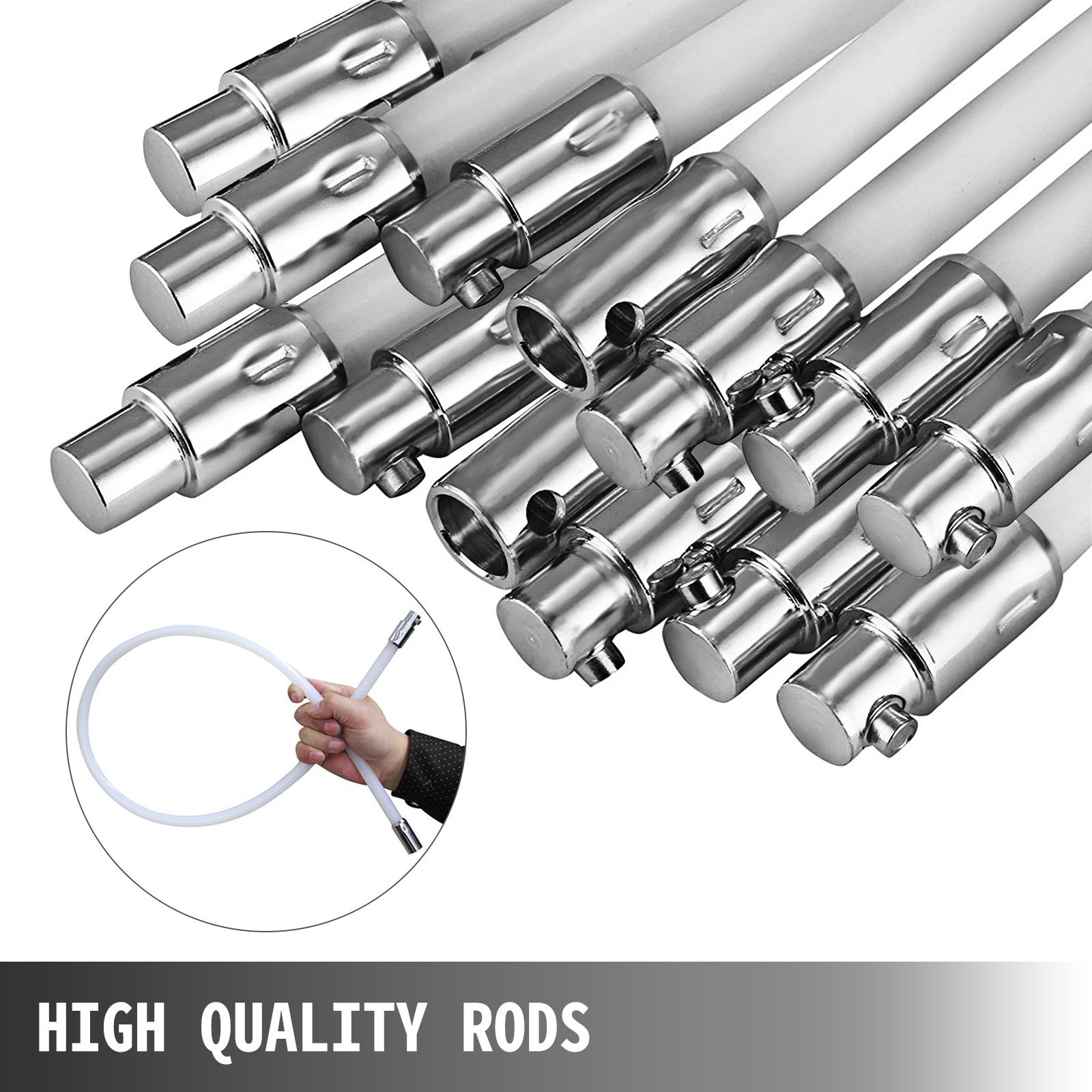 Spazzacamino 13m 43piedi Set Di Spazzole Per Camino Kit Pulizia Camino