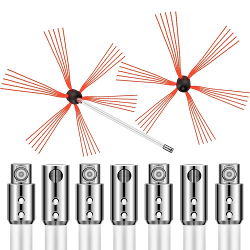 VEVOR Spazzacamino Da 10M Con 10 Canne In Nylon Per Pulizia Camino Stufa Uso Domestico, Set