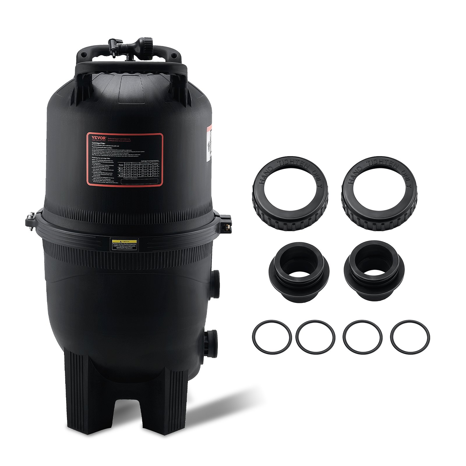 VEVOR Filtro per Piscina a Cartuccia Superficie Filtrante di 49 m², Filtro per Piscina Interrata, Sistema di Filtraggio per Piscine Fuori Terra con Filtro A Prova di Perdite