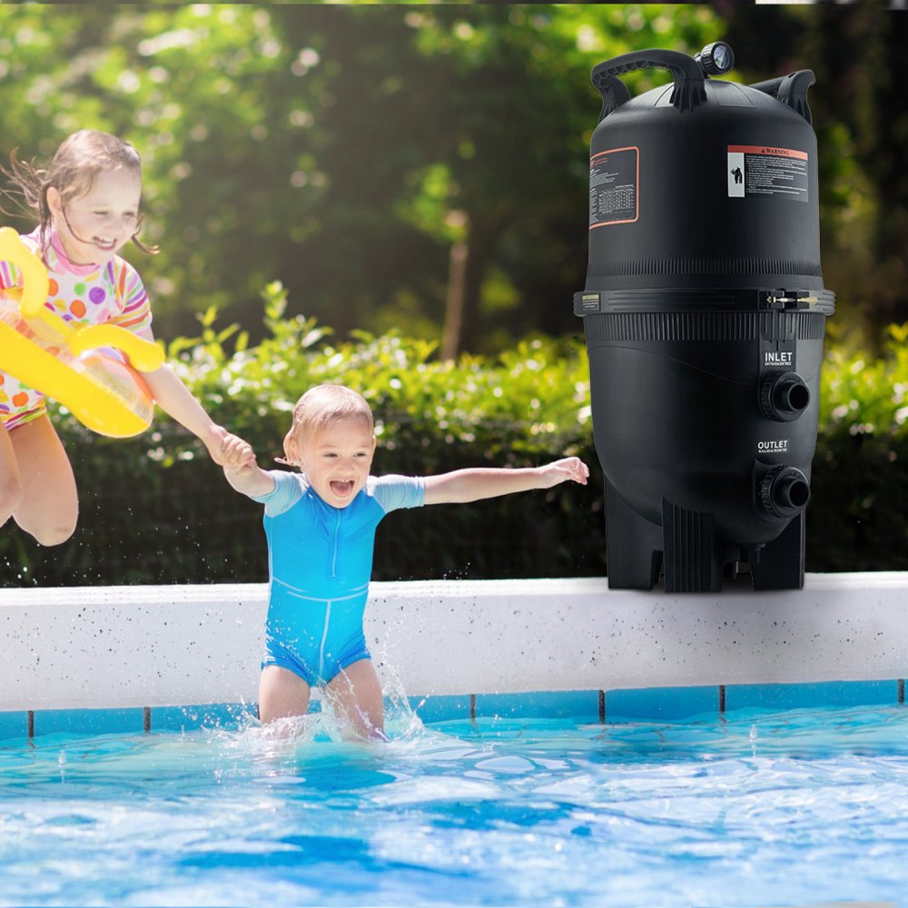 VEVOR Filtro per Piscina a Cartuccia Superficie Filtrante di 30 m², Filtro per Piscina Interrata, Sistema di Filtraggio per Piscine Fuori Terra con Filtro Anti-perdite