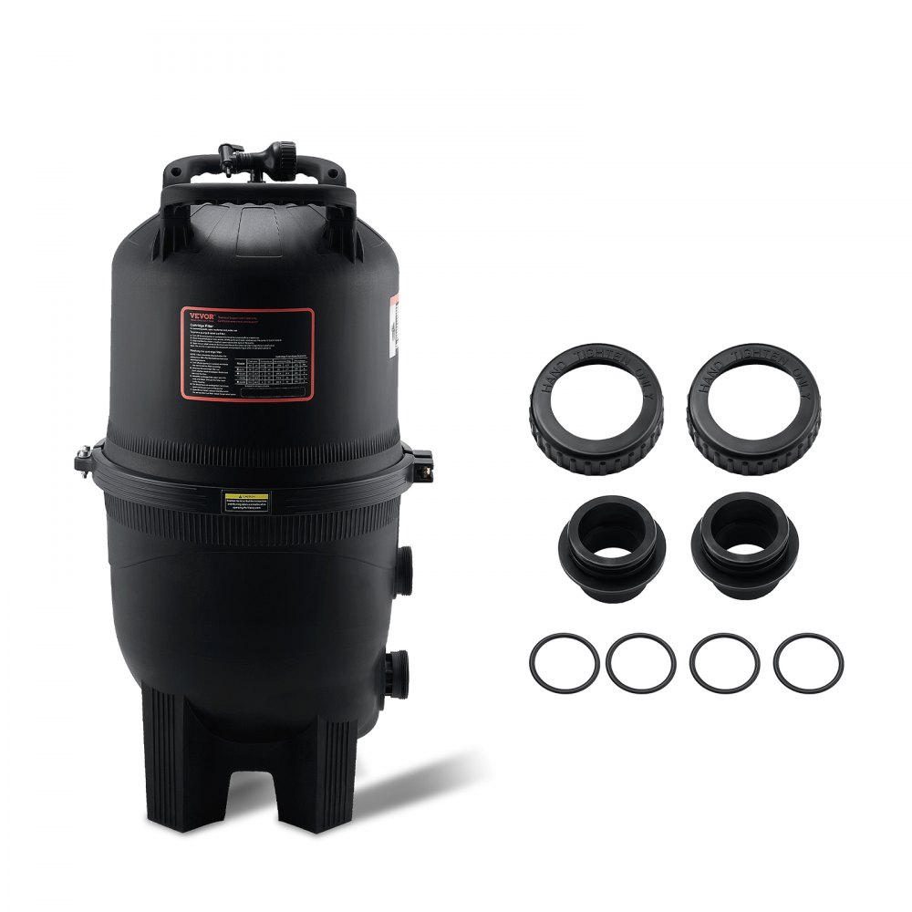 VEVOR Filtro per Piscina a Cartuccia Superficie Filtrante di 30 m², Filtro per Piscina Interrata, Sistema di Filtraggio per Piscine Fuori Terra con Filtro Anti-perdite