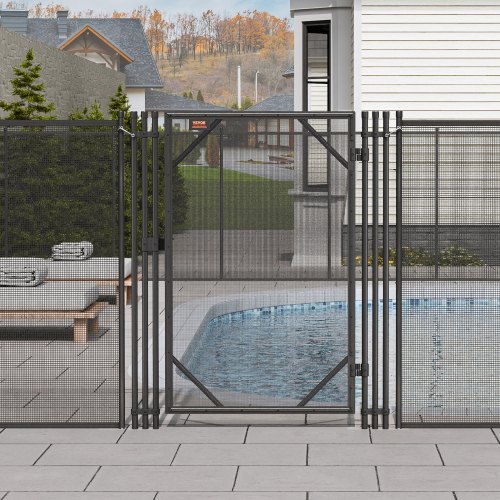 Cancello Di Sicurezza Pieghevole VEVOR 1700x1310mm – Barriera A Forbice In Acciaio Con Ruote Girevoli 360°, Chiudibile A Lucchetto, Per Garage, Piscina E Magazzino