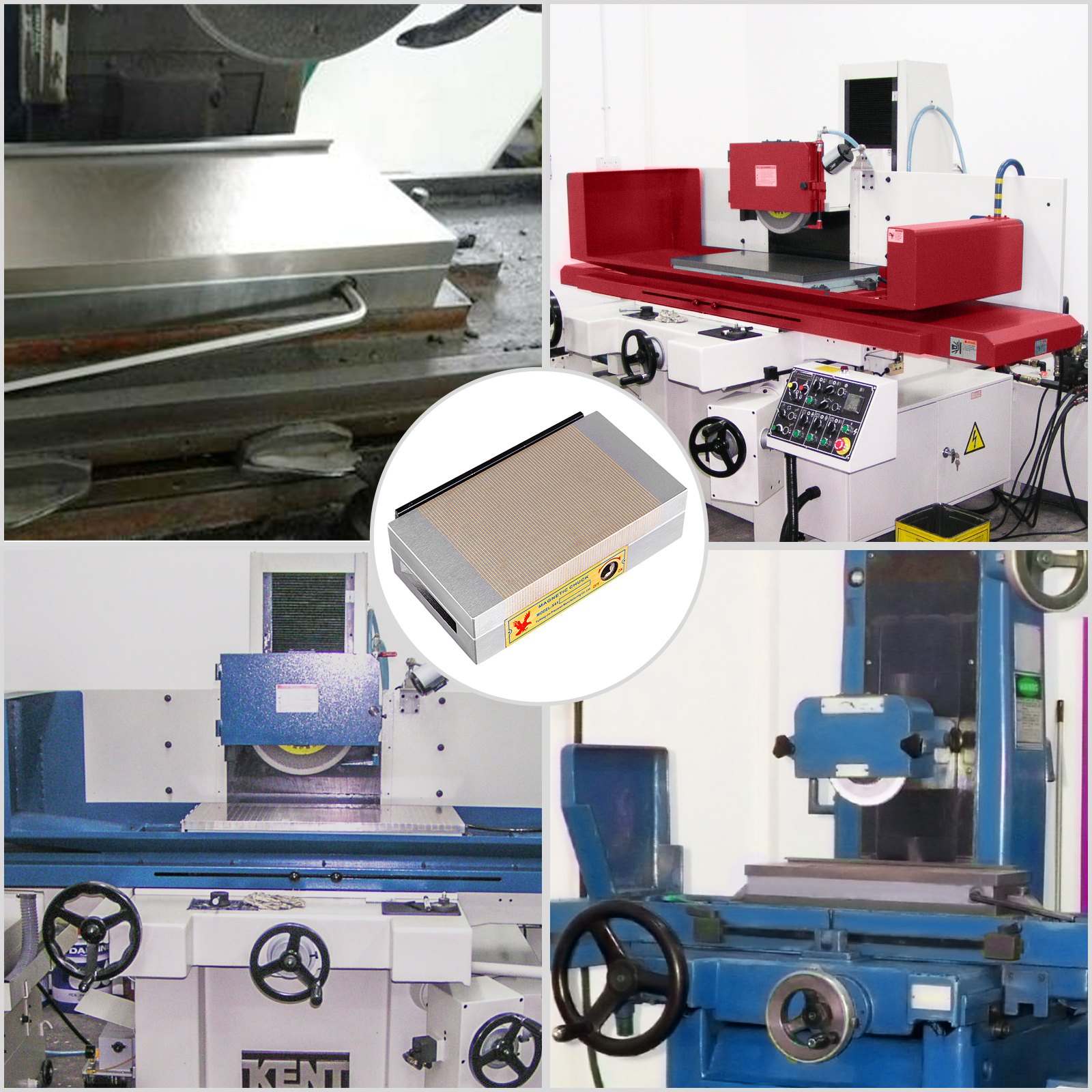 VEVOR Mandrini Magnetici Permanenti 4x7 Pollici Polo Fine Nuovo, Mandrino Magnetico Permanente Capacità di Peso 875kg / 1930lbs e Potenza di Trazione 1750kg / 3860lbs per Vari Pezzi Magnetici